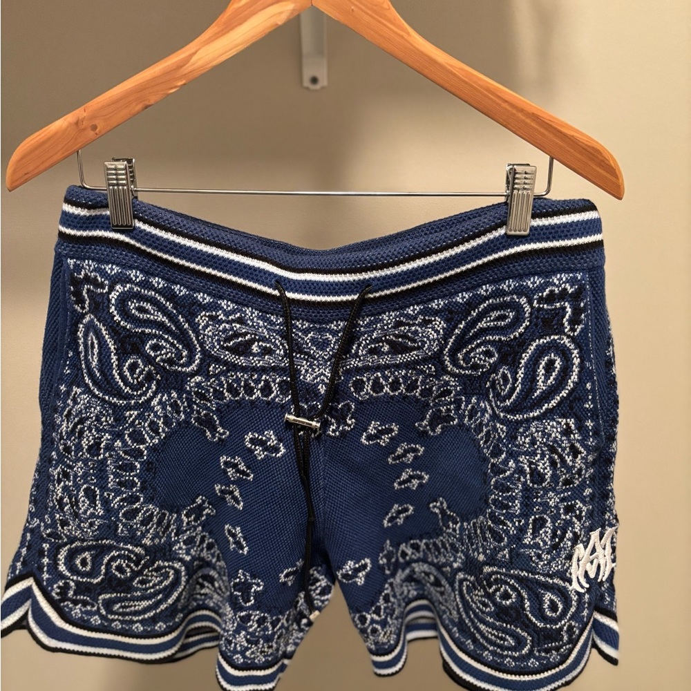 Amiri Blue Bandana Shorts Sz L fit M-L